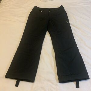 Spyder Women’s Black Insulated Snow Ski Pant in 6 Short